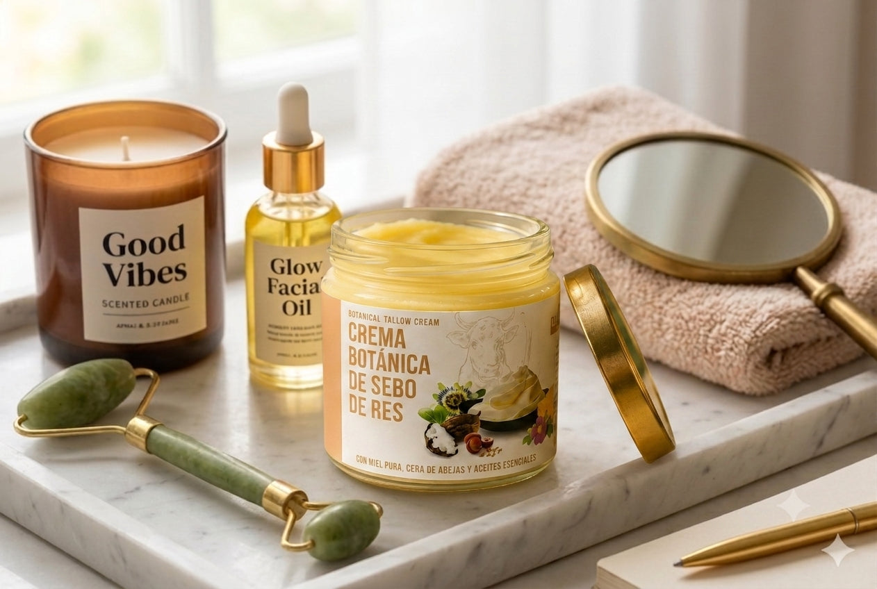 Crema Ancestral de Sebo de Res: Sana y rejuvenece tu piel con sebo y miel de manuka